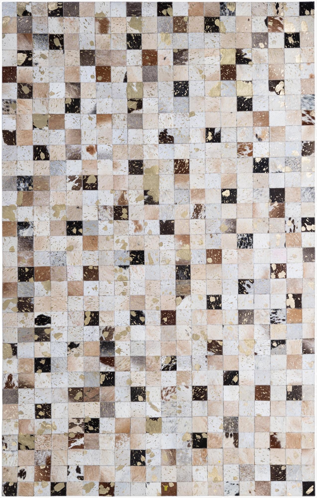 5' 1 x 8' Cowhide - Patchwork Rug