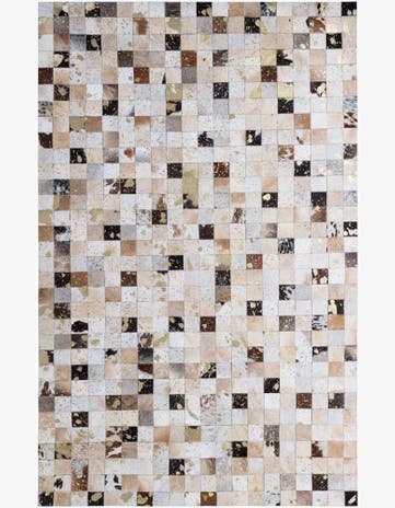 5' 1 x 8' Cowhide - Patchwork Rug