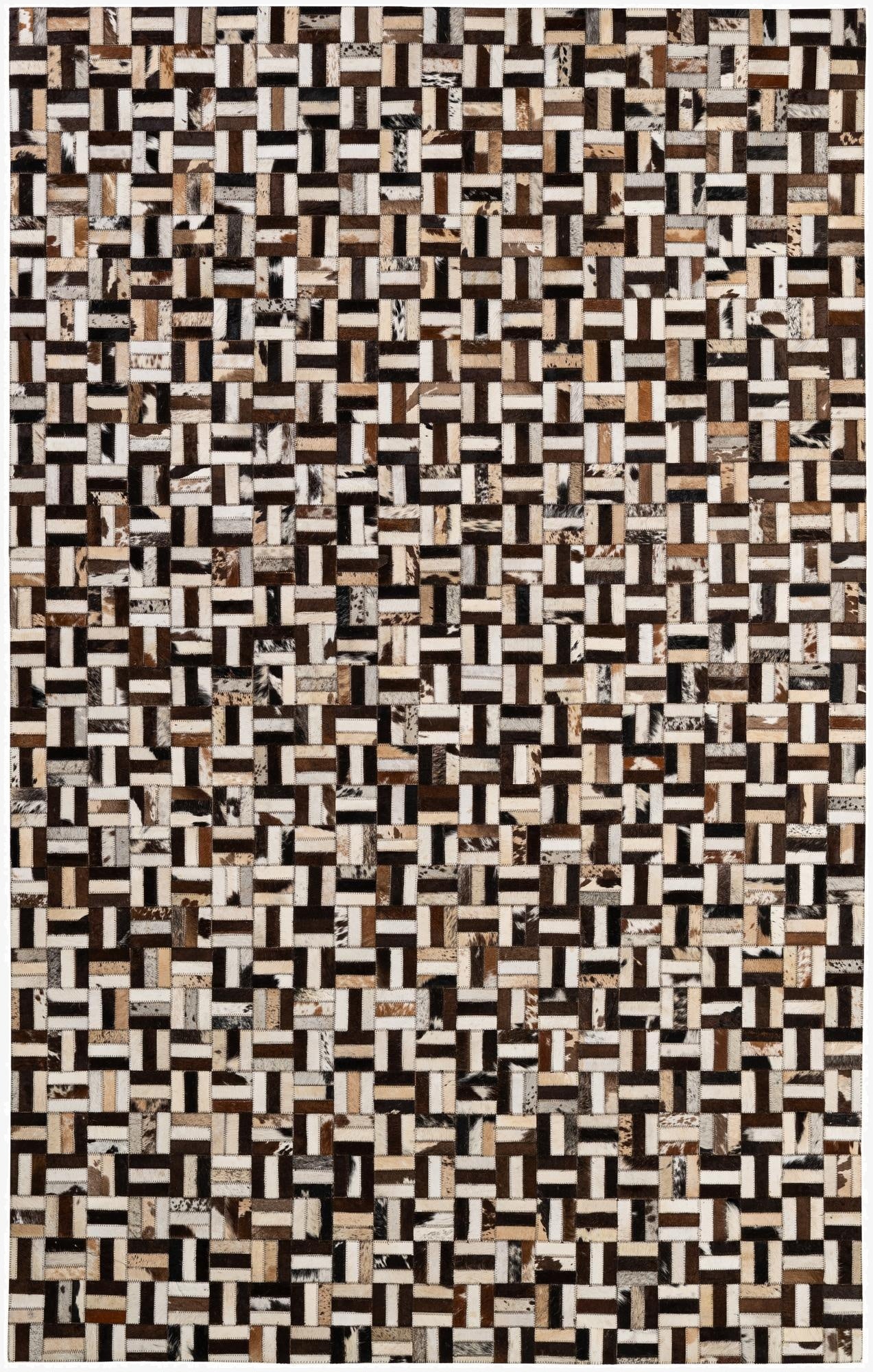 5' 3 x 8' 1 Cowhide - Patchwork Rug