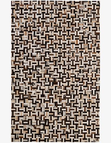 5' 3 x 8' 1 Cowhide - Patchwork Rug