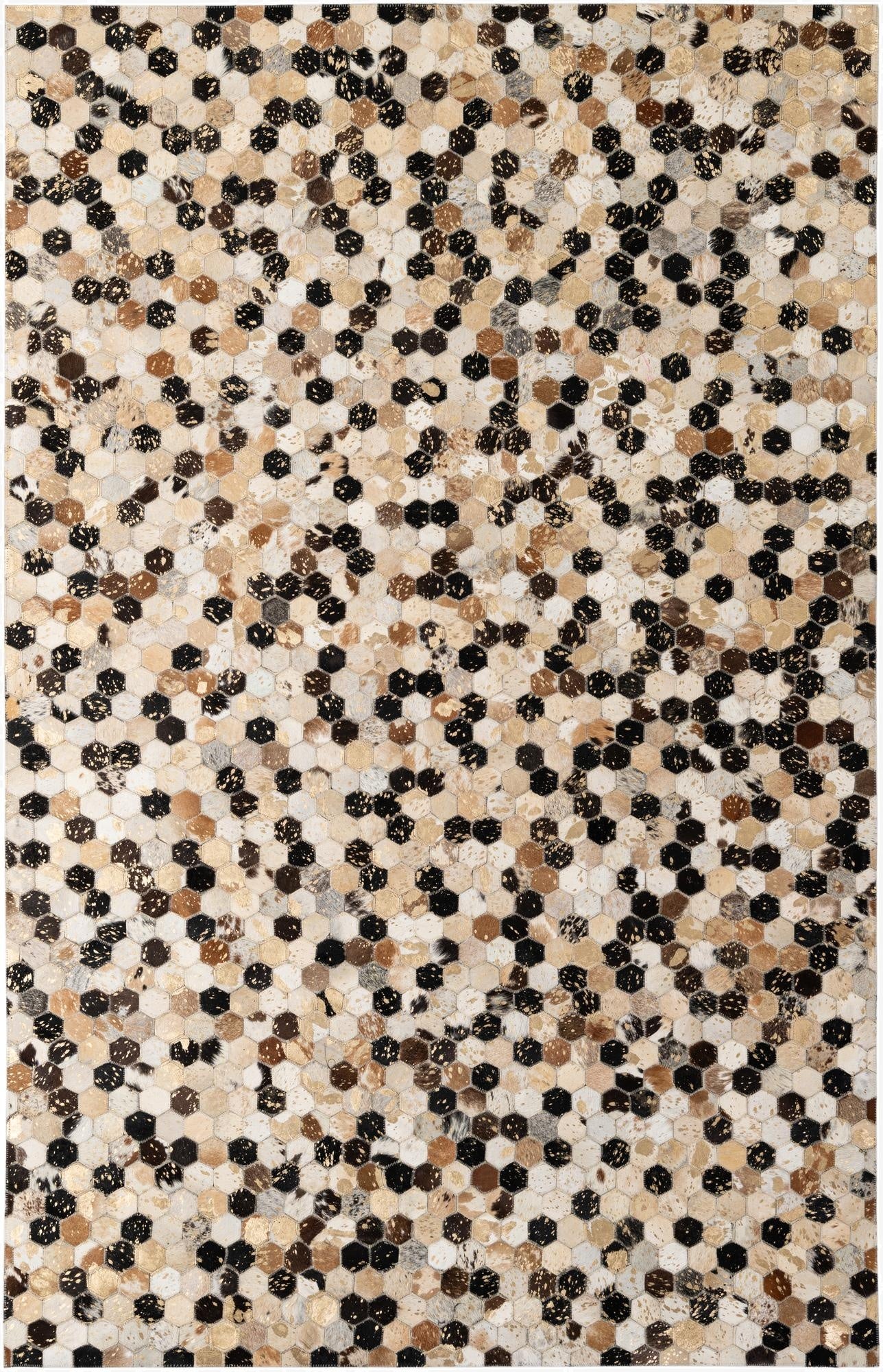 5' 2 x 8' Cowhide - Patchwork Rug