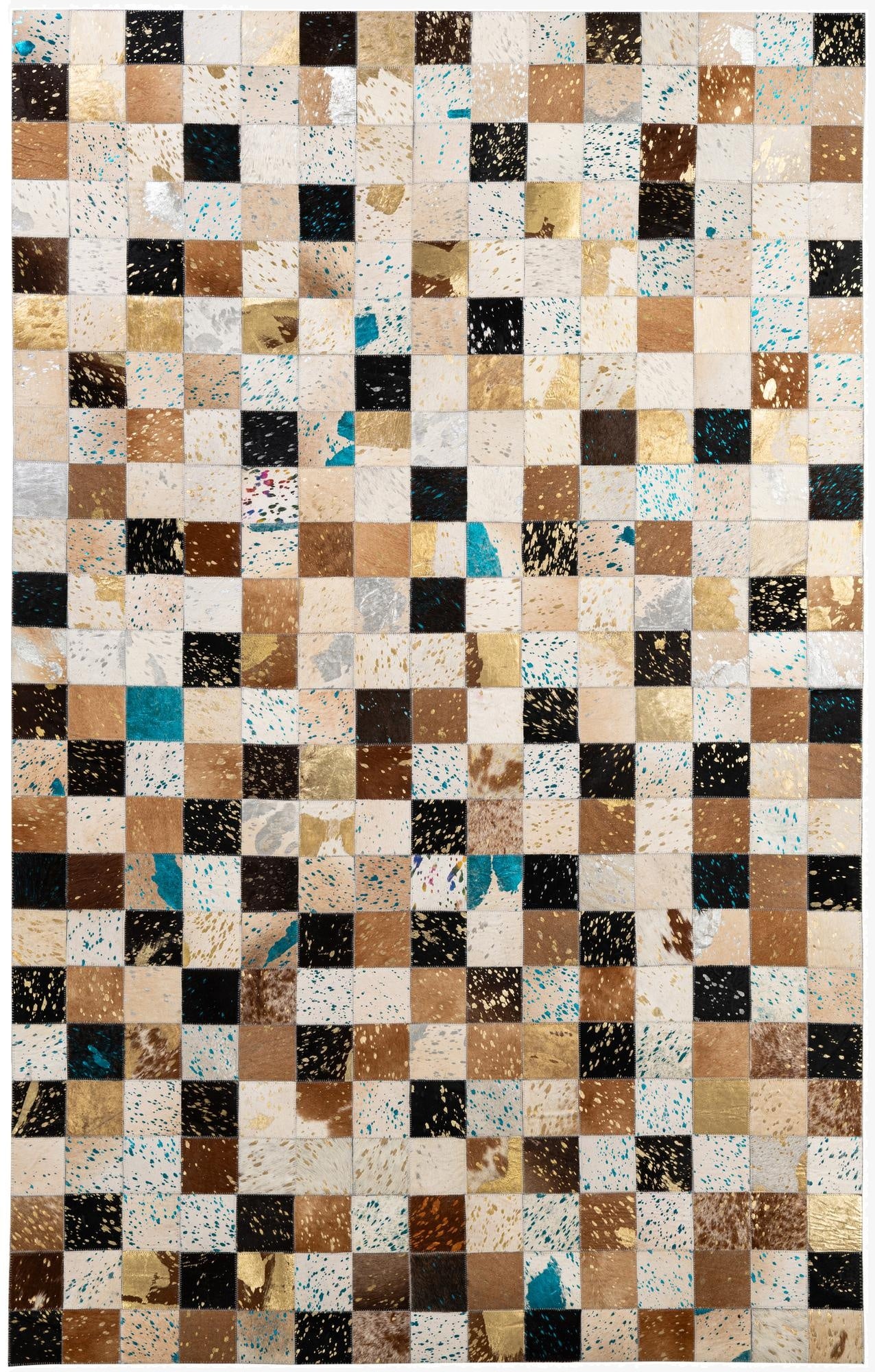 5' x 7' 11 Cowhide - Patchwork Rug