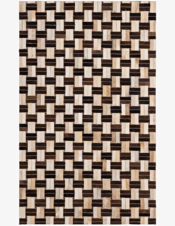 3' 1 x 4' 11 Cowhide - Patchwork Rug