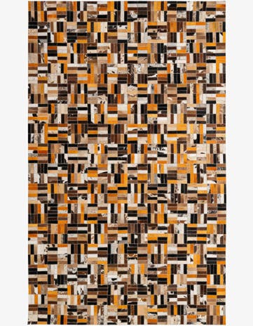 5' 1 x 8' Cowhide - Patchwork Rug
