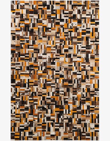 4' 11 x 7' 10 Cowhide - Patchwork Rug