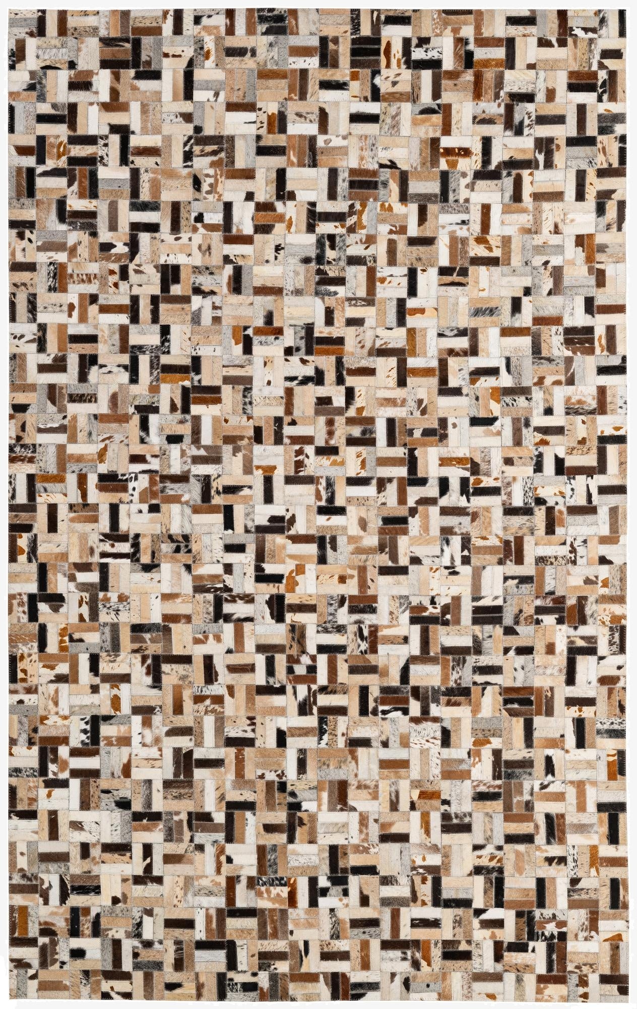 5' x 7' 11 Cowhide - Patchwork Rug