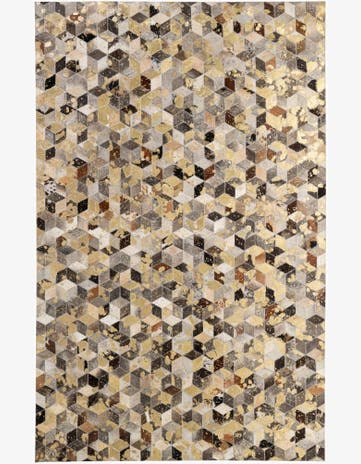 5' 1 x 8' 1 Cowhide - Patchwork Rug