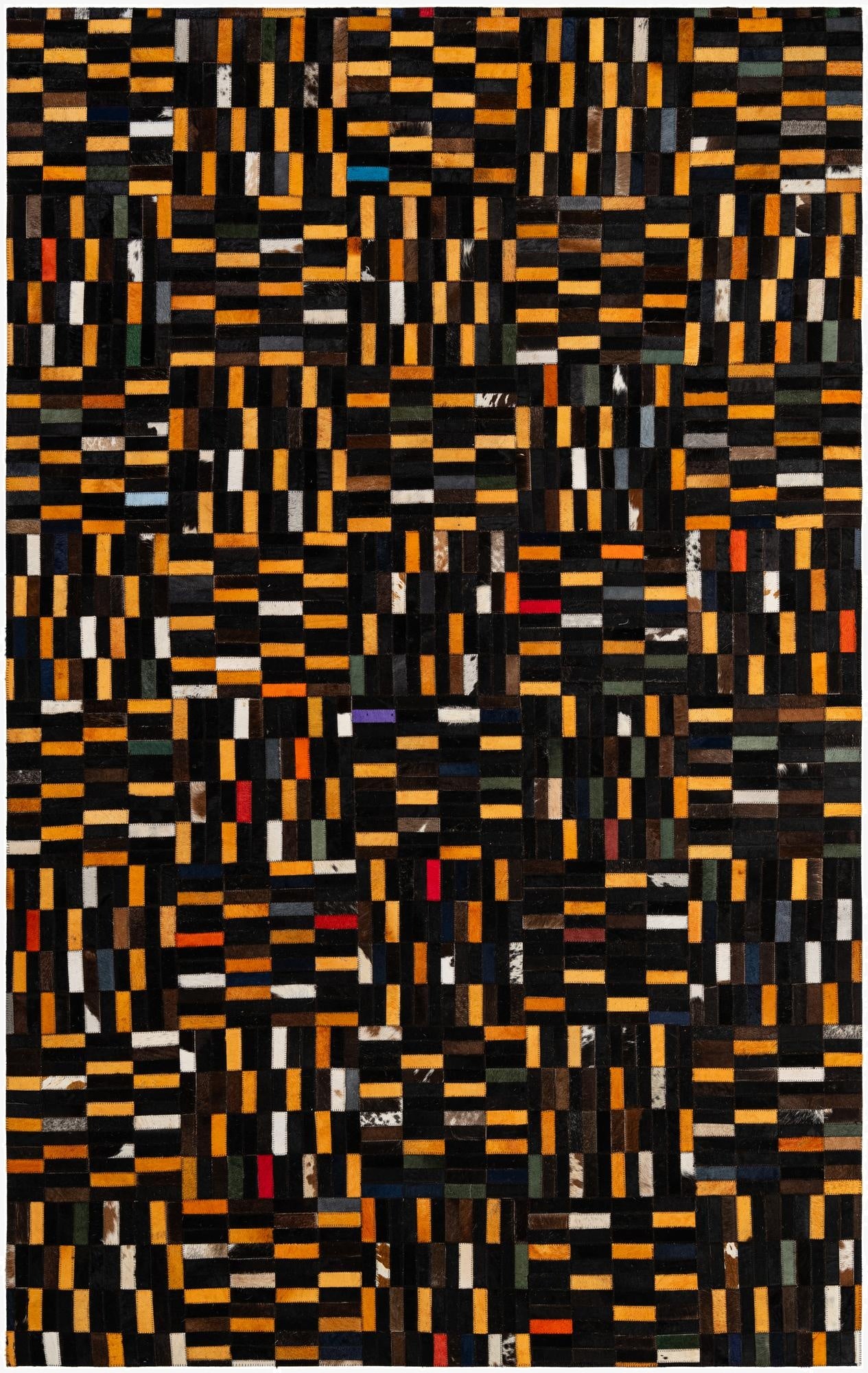 4' 11 x 7' 10 Cowhide - Patchwork Rug