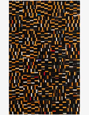 4' 11 x 7' 10 Cowhide - Patchwork Rug