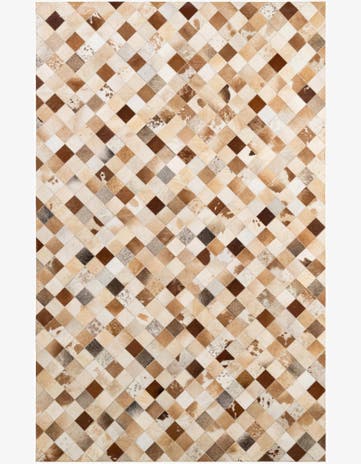 5' 1 x 8' Cowhide - Patchwork Rug