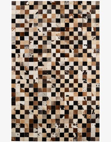 5' 2 x 8' 1 Cowhide - Patchwork Rug