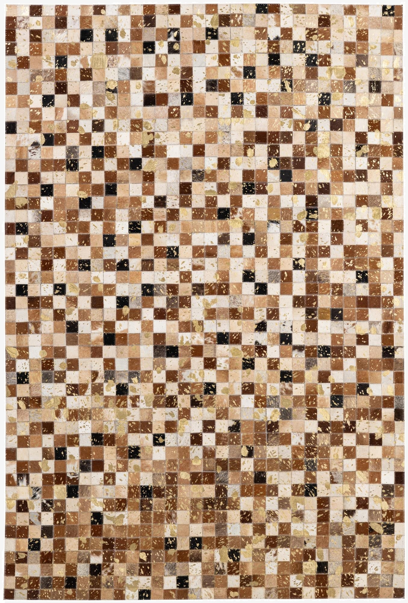 4' 1 x 6' 1 Cowhide - Patchwork Rug