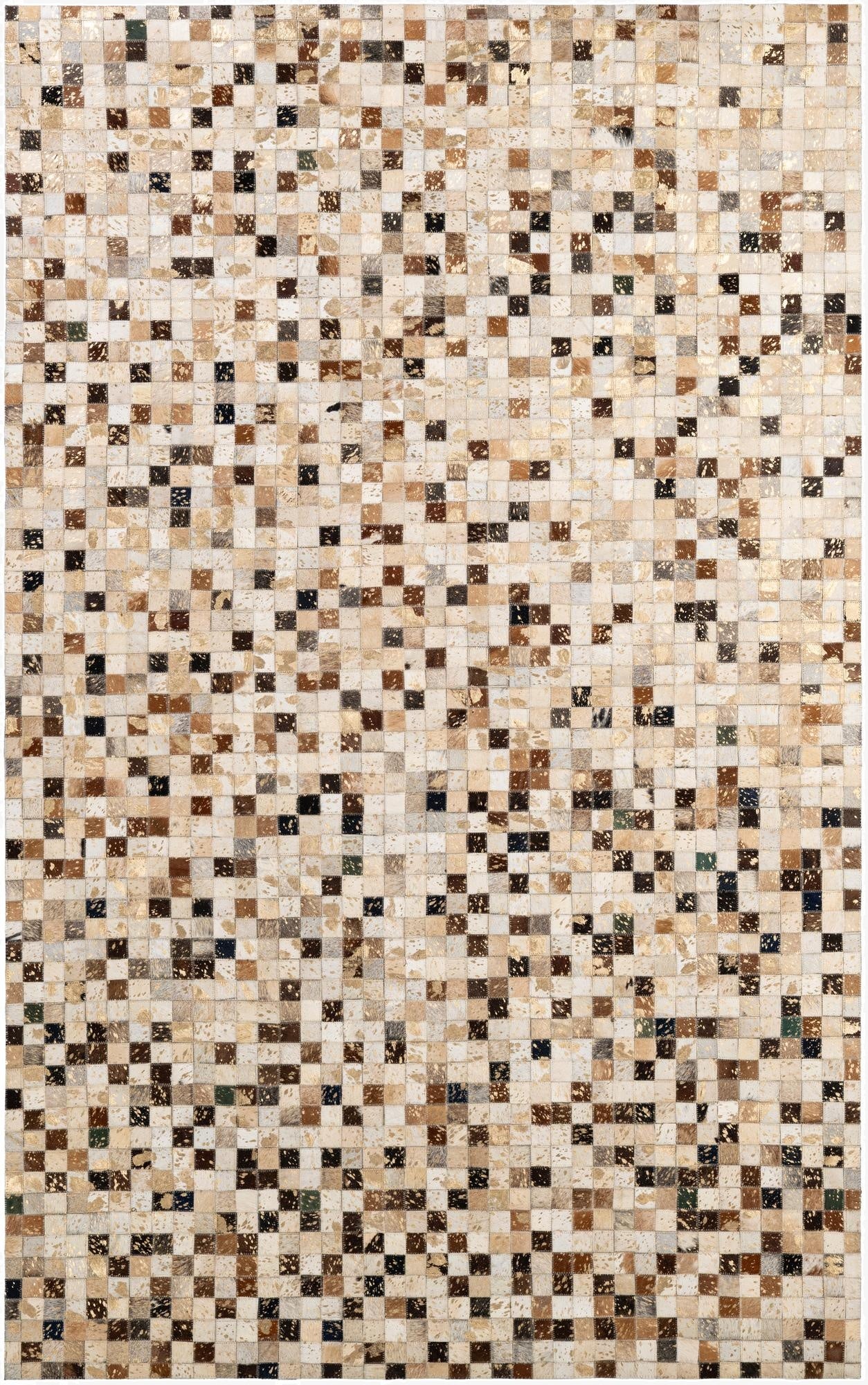 5' 2 x 8' 2 Cowhide - Patchwork Rug