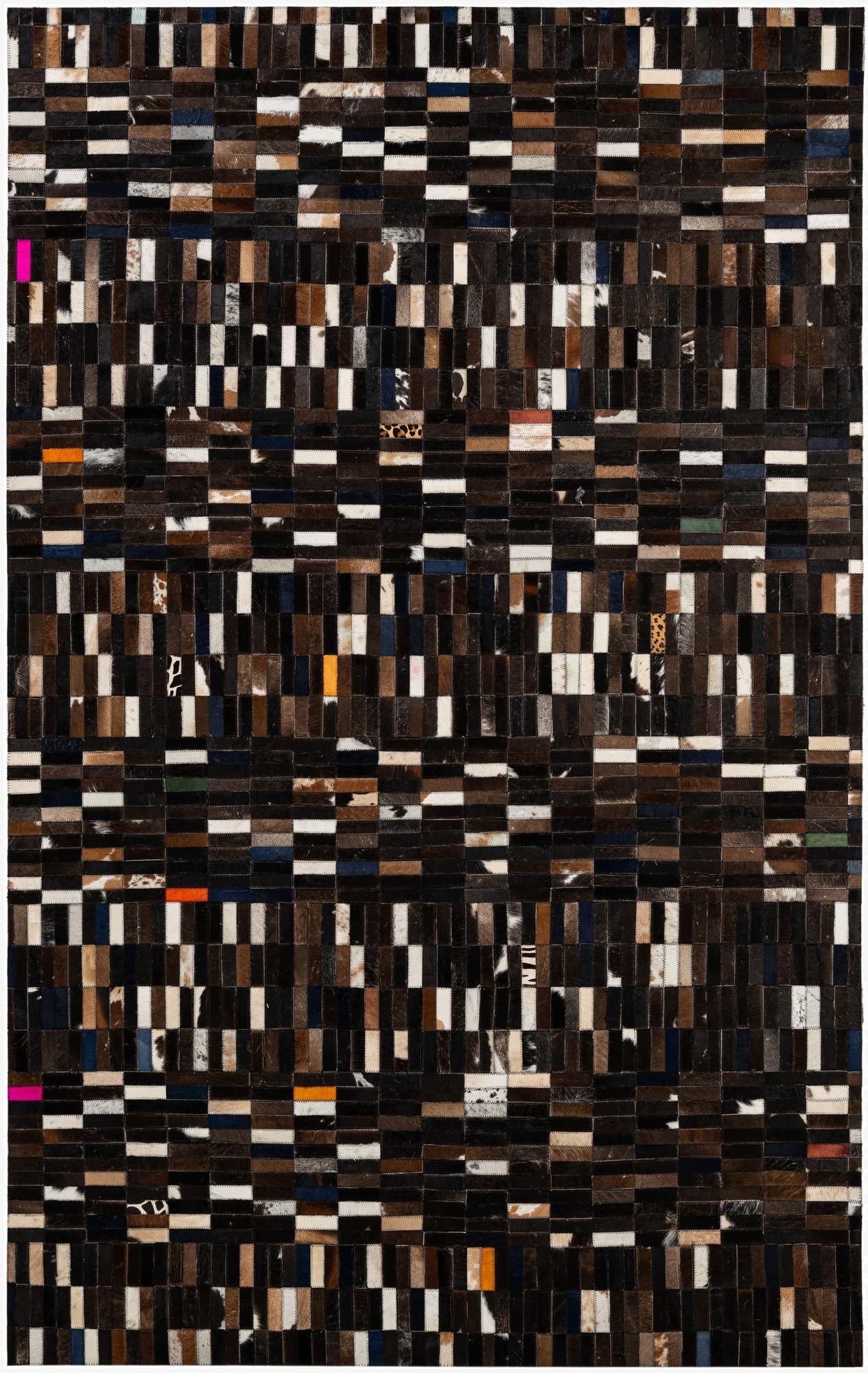 5' 1 x 8' Cowhide - Patchwork Rug