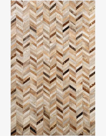 5' 2 x 8' 1 Cowhide - Patchwork Rug