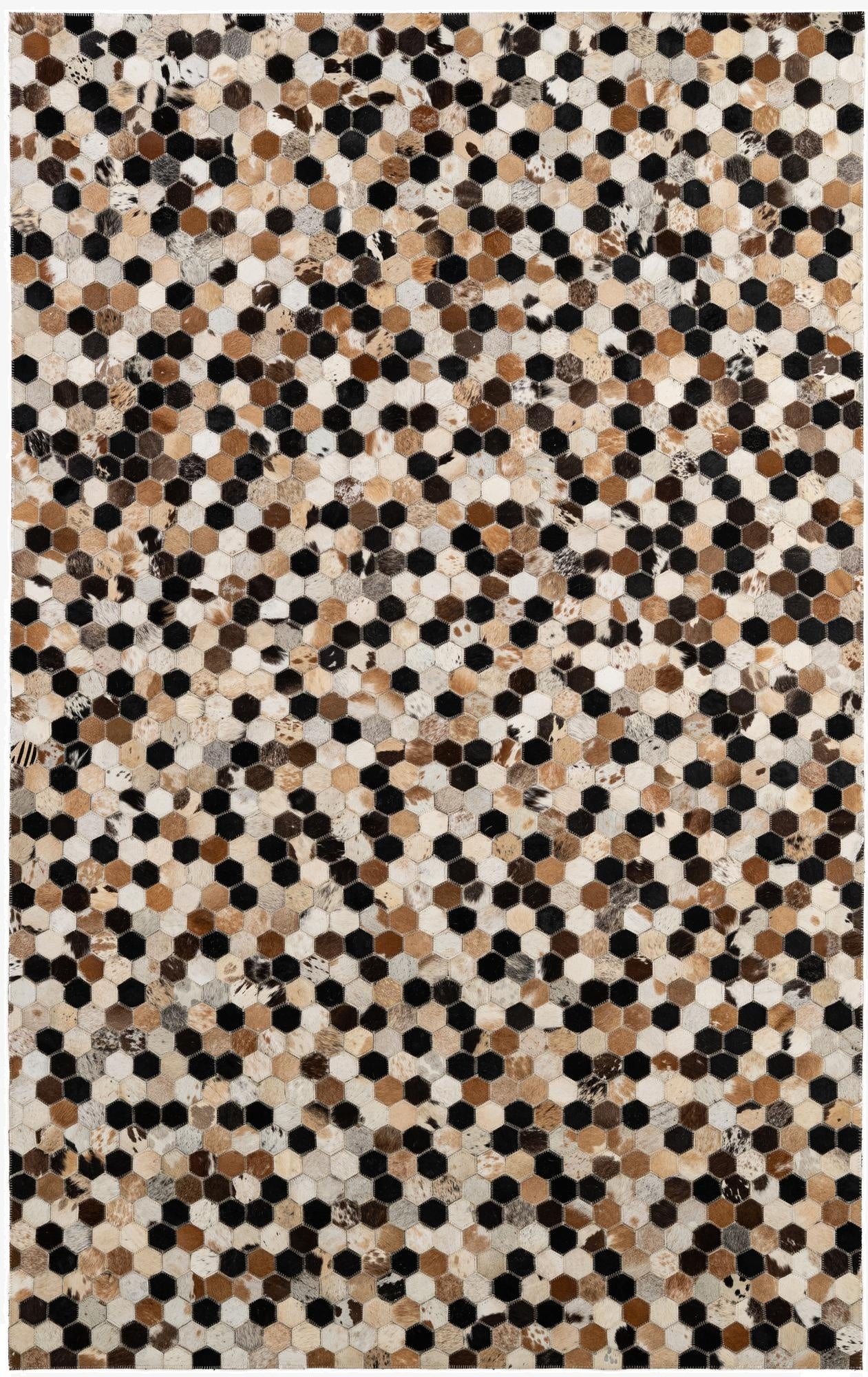 5' 1 x 8' 1 Cowhide - Patchwork Rug