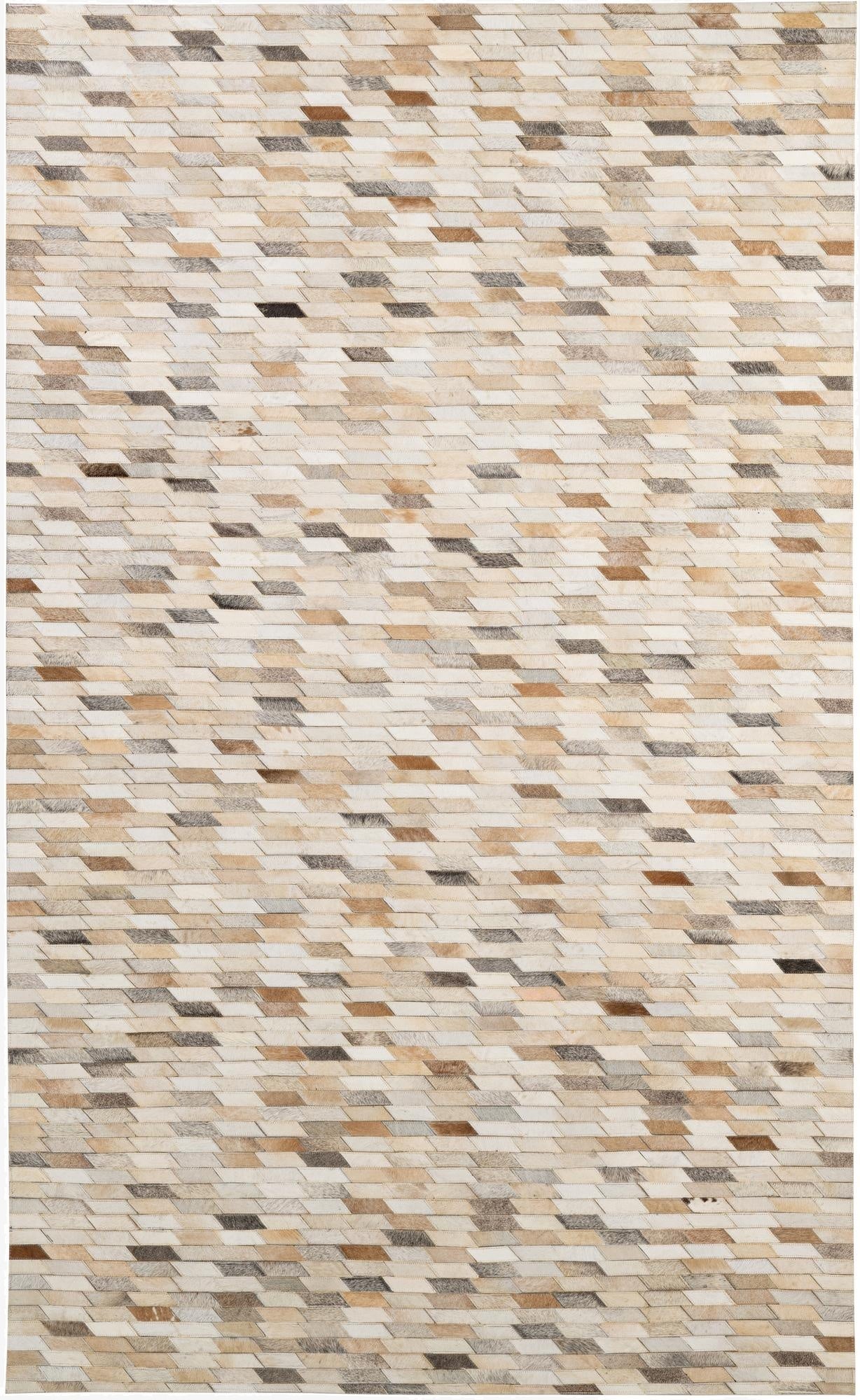 5' 1 x 8' 2 Cowhide - Patchwork Rug