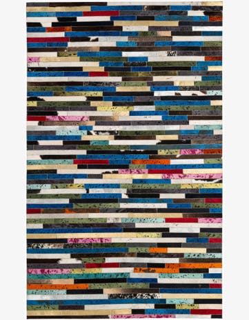 5' 1 x 8' 2 Cowhide - Patchwork Rug