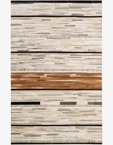 5' 1 x 8' Cowhide - Patchwork Rug