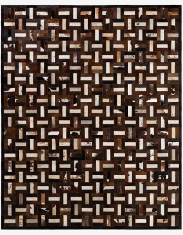 8' 1 x 10' Cowhide - Patchwork Rug