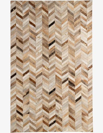 5' 1 x 8' Cowhide - Patchwork Rug