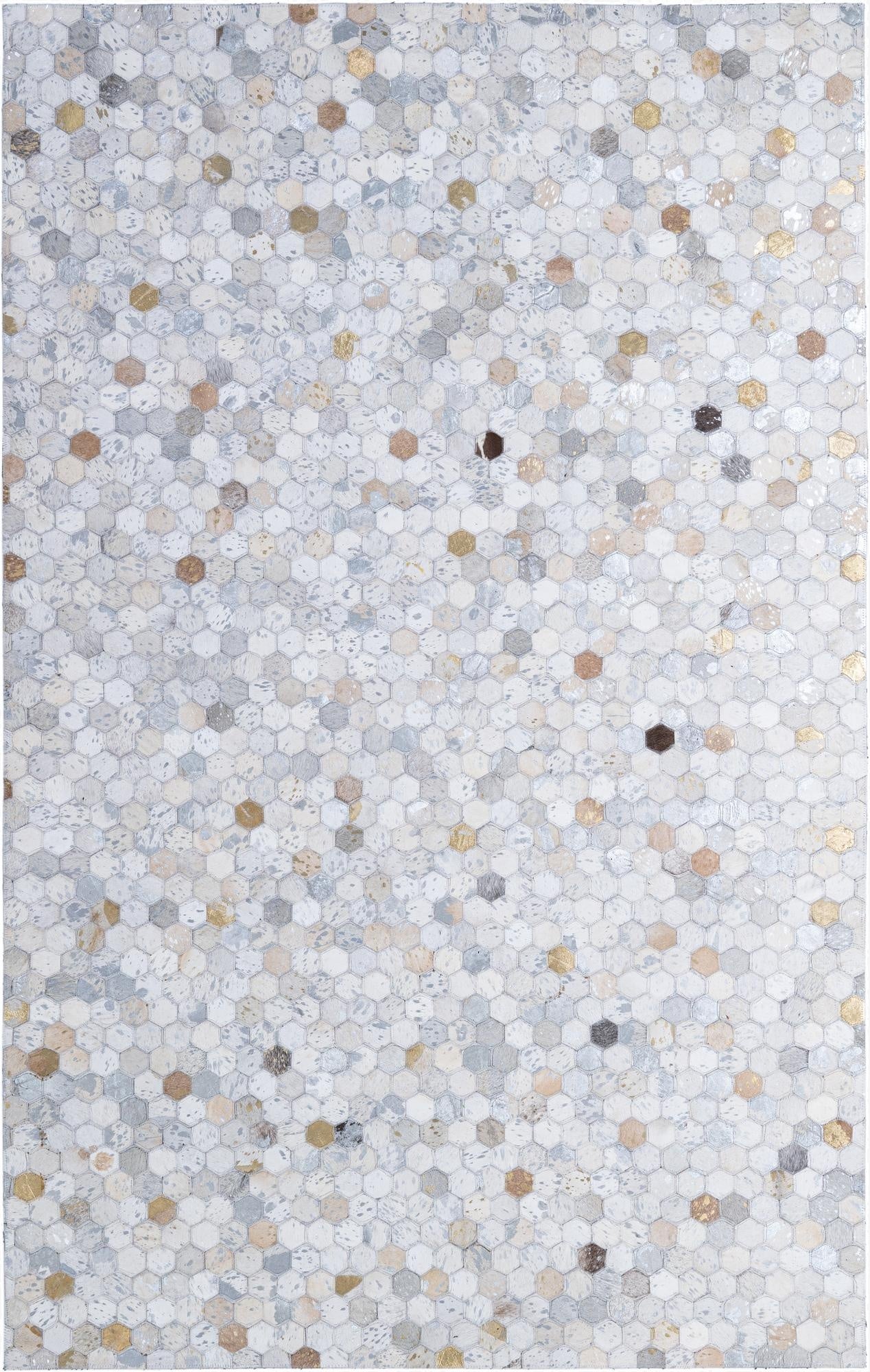 5' 2 x 8' 2 Cowhide - Patchwork Rug