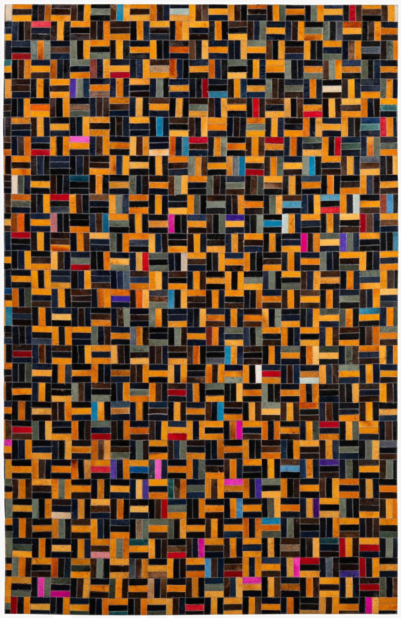 5' 1 x 7' 10 Cowhide - Patchwork Rug