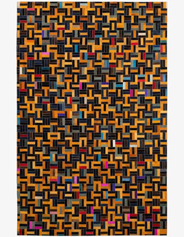 5' 1 x 7' 10 Cowhide - Patchwork Rug