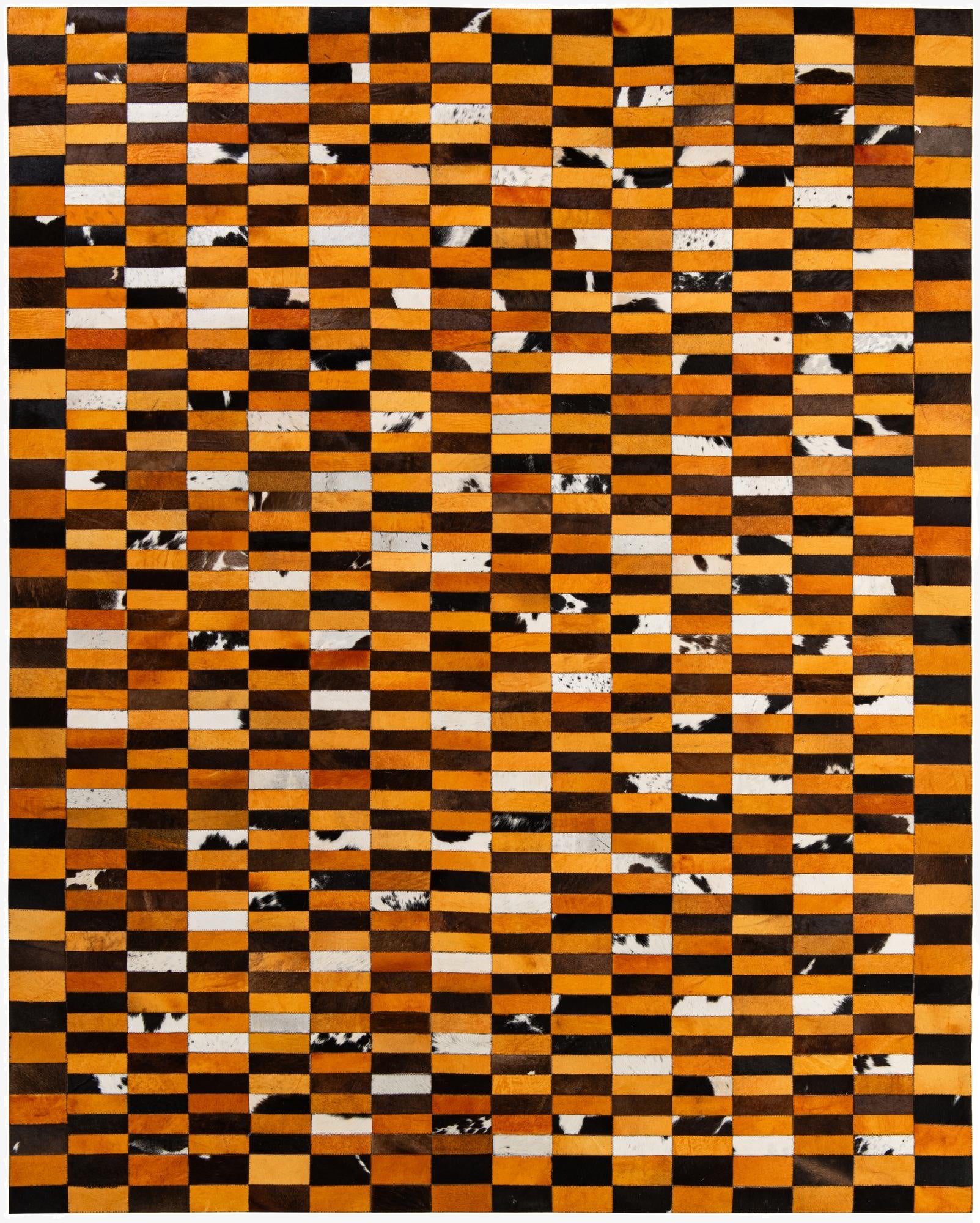 8' 1 x 10' Cowhide - Patchwork Rug