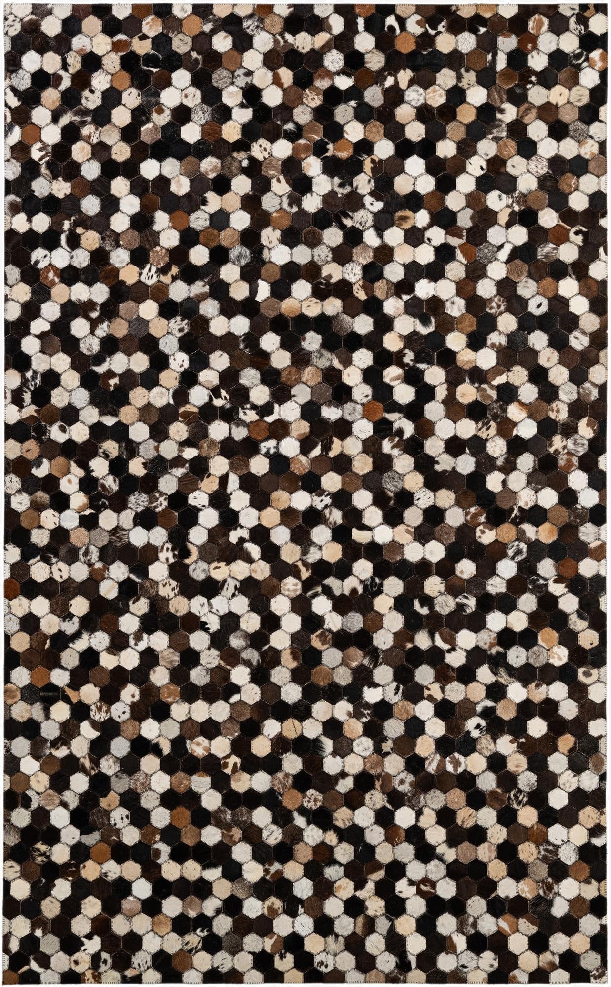 5' 1 x 8' Cowhide - Patchwork Rug