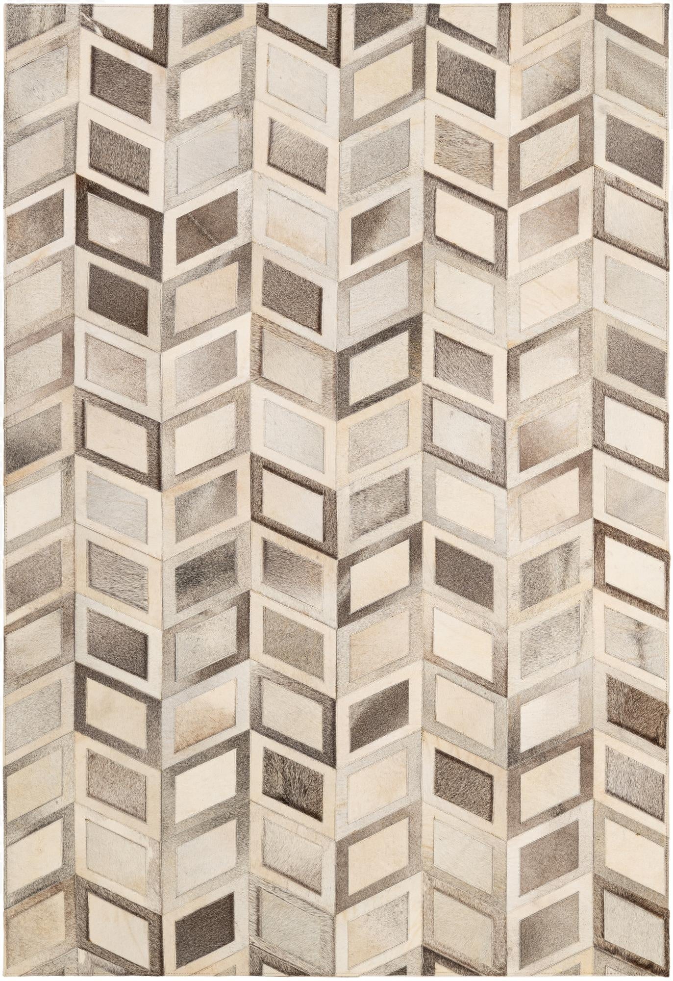 5' 2 x 7' 7 Cowhide - Patchwork Rug