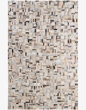 5' 1 x 8' Cowhide - Patchwork Rug