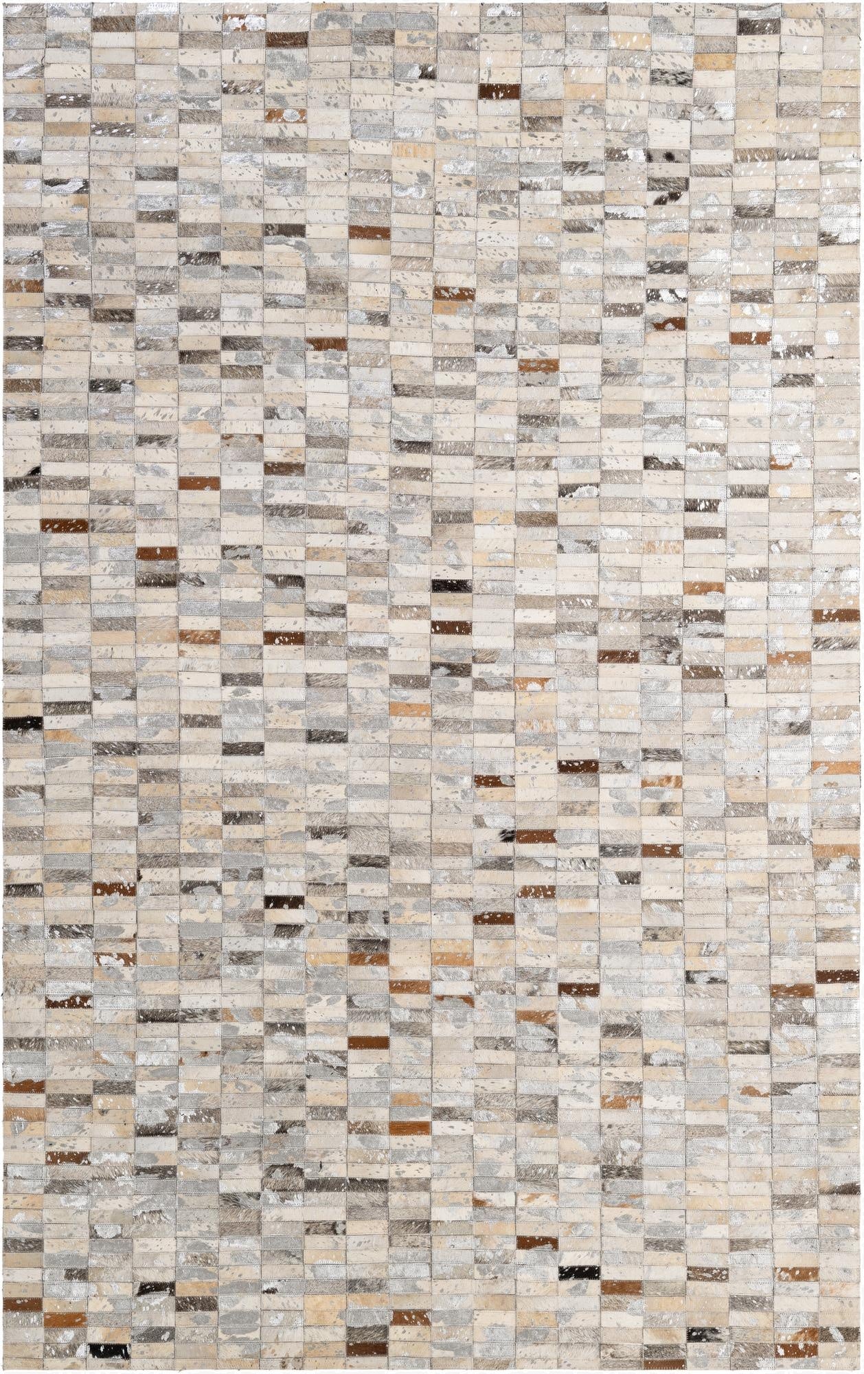 5' 1 x 8' 1 Cowhide - Patchwork Rug
