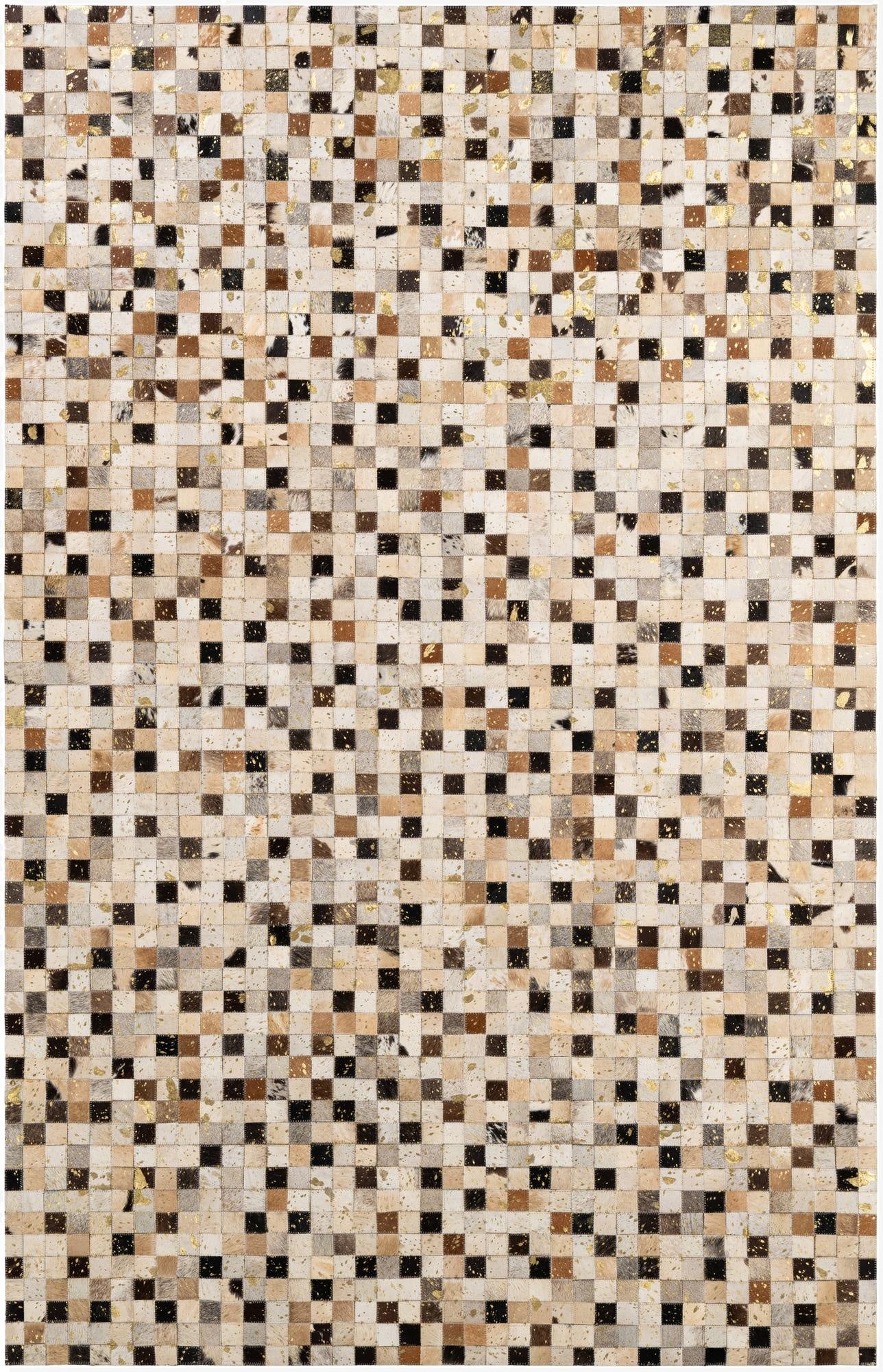 5' 2 x 7' 11 Cowhide - Patchwork Rug