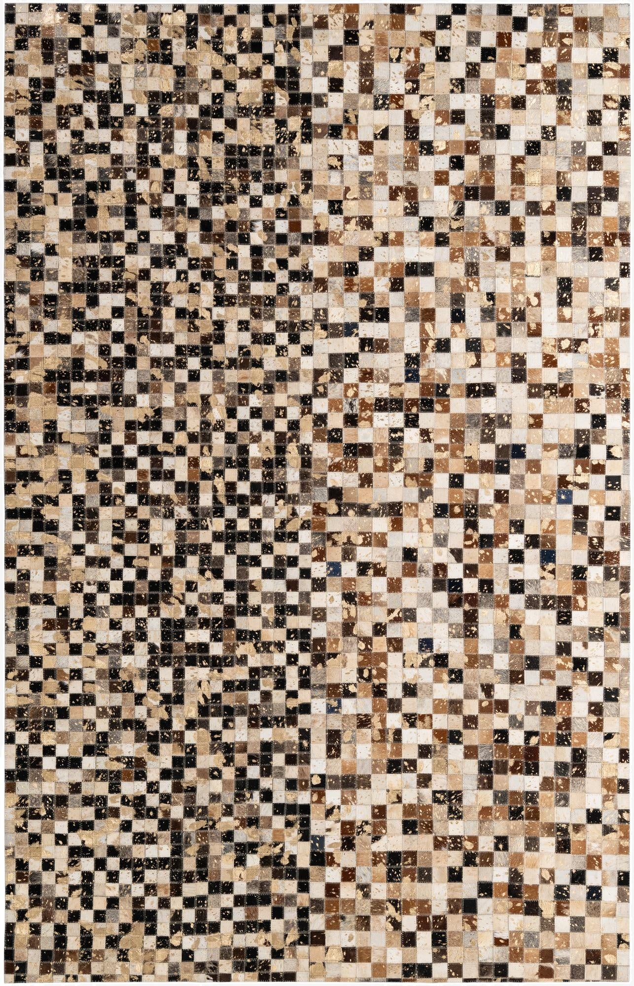 5' 1 x 8' Cowhide - Patchwork Rug