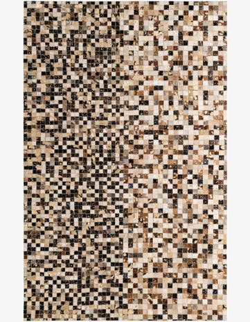 5' 1 x 8' Cowhide - Patchwork Rug