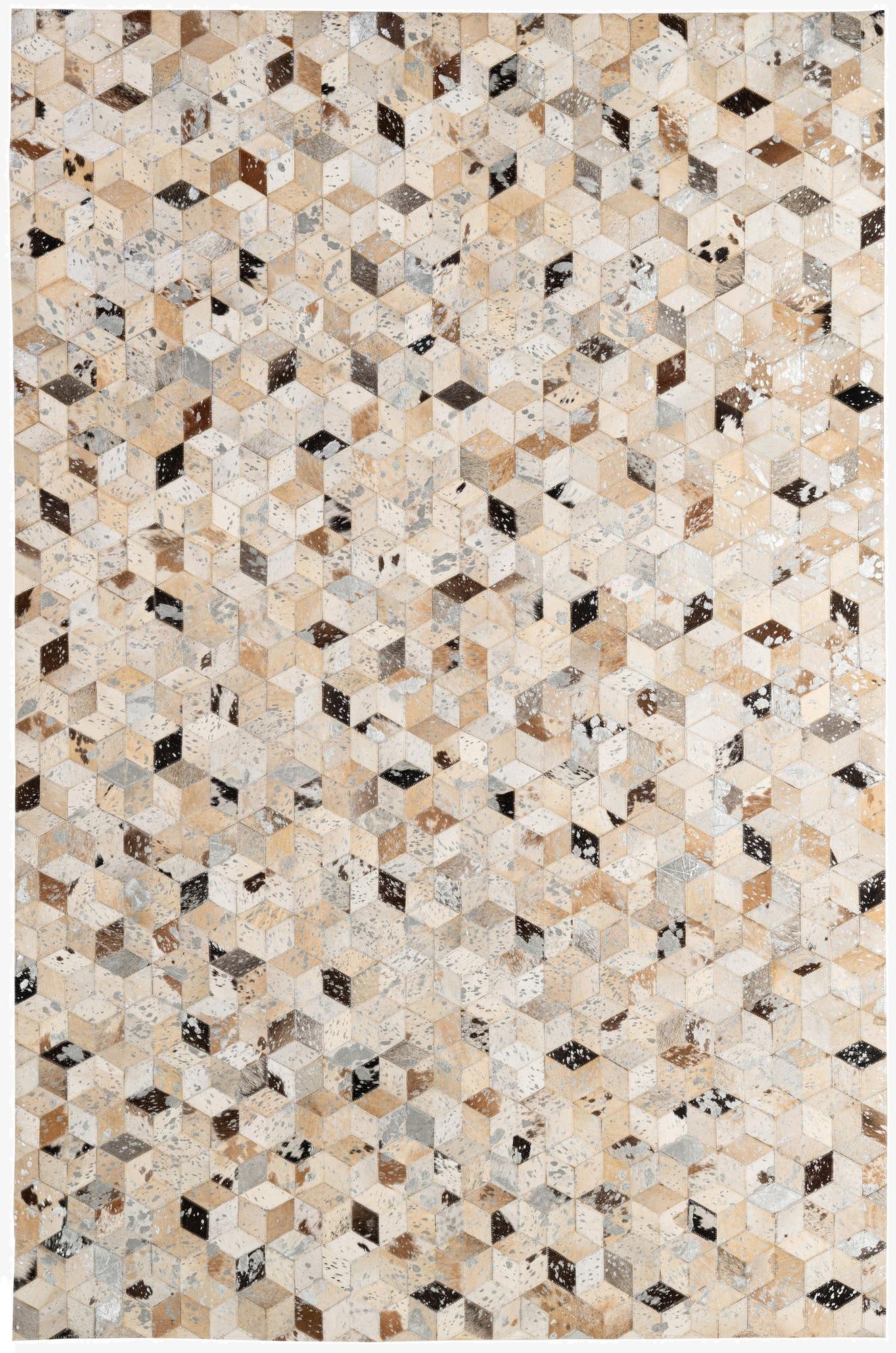 5' 3 x 8' Cowhide - Patchwork Rug