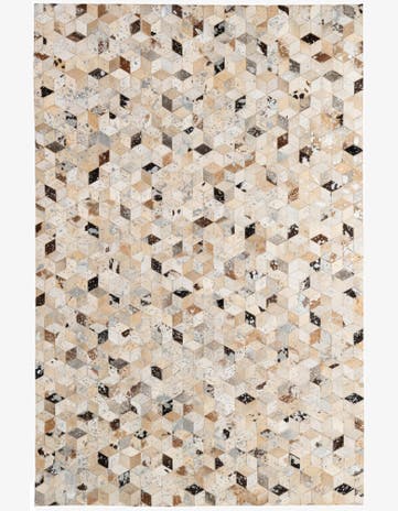 5' 3 x 8' Cowhide - Patchwork Rug