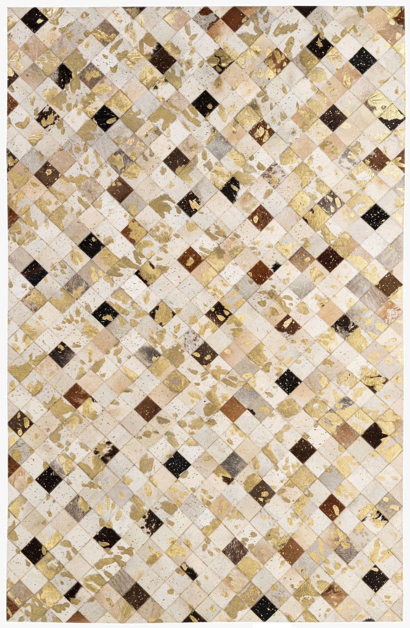5' x 7' 10 Cowhide - Patchwork Rug