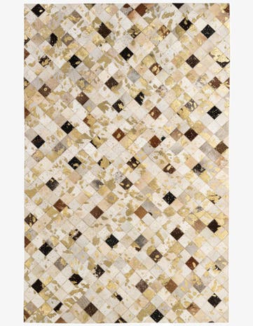 5' x 7' 10 Cowhide - Patchwork Rug