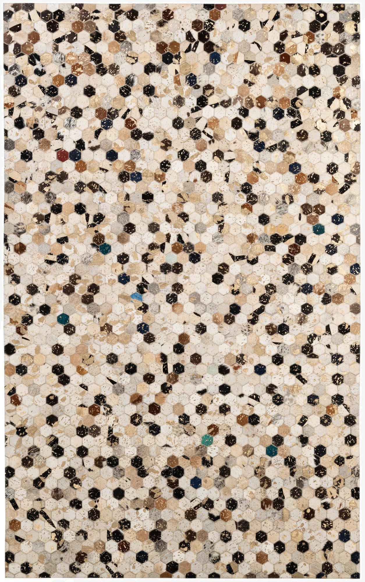 5' 1 x 8' Cowhide - Patchwork Rug