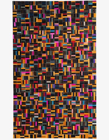 4' 11 x 8' Cowhide - Patchwork Rug