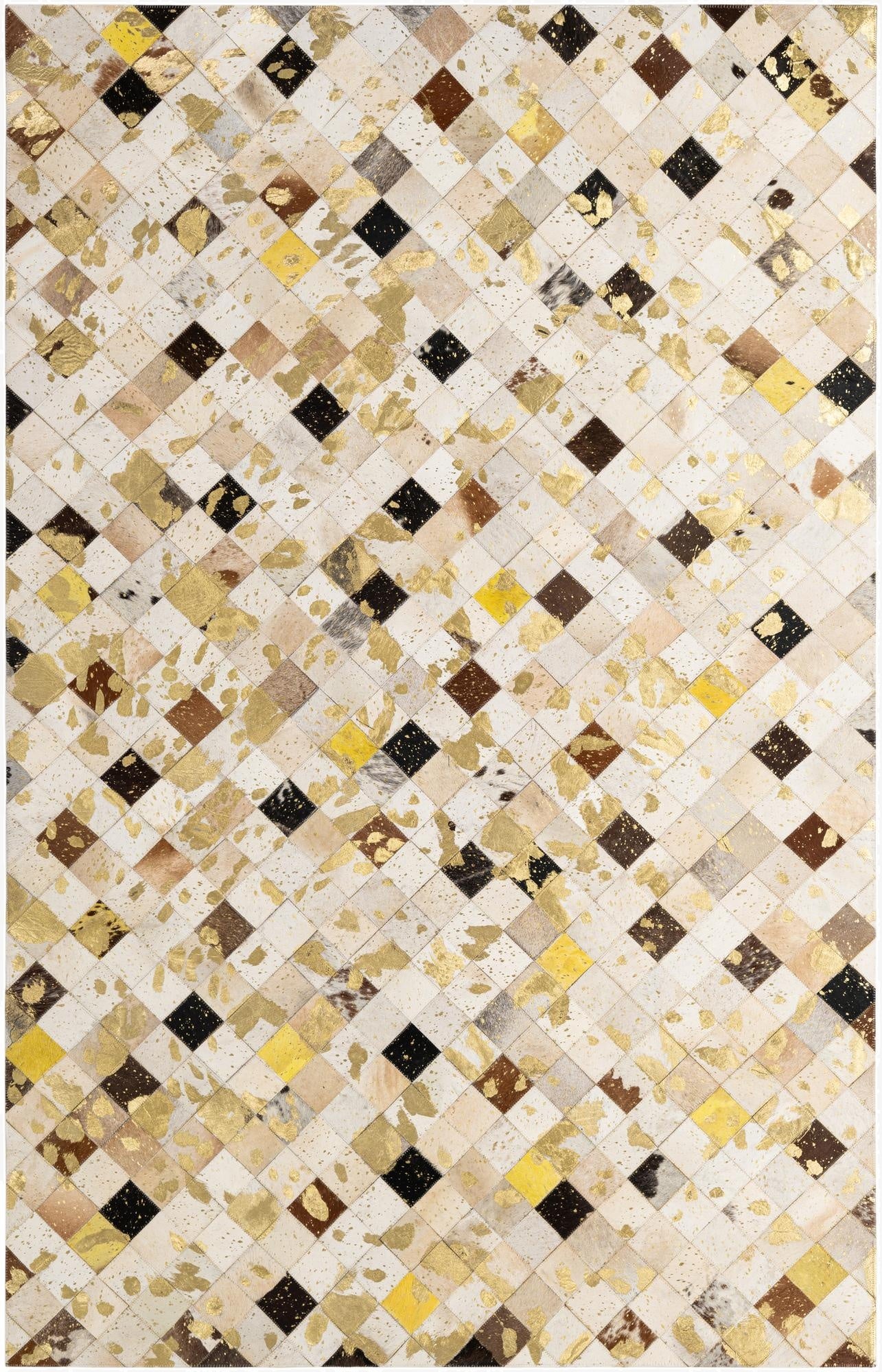 5' x 7' 9 Cowhide - Patchwork Rug