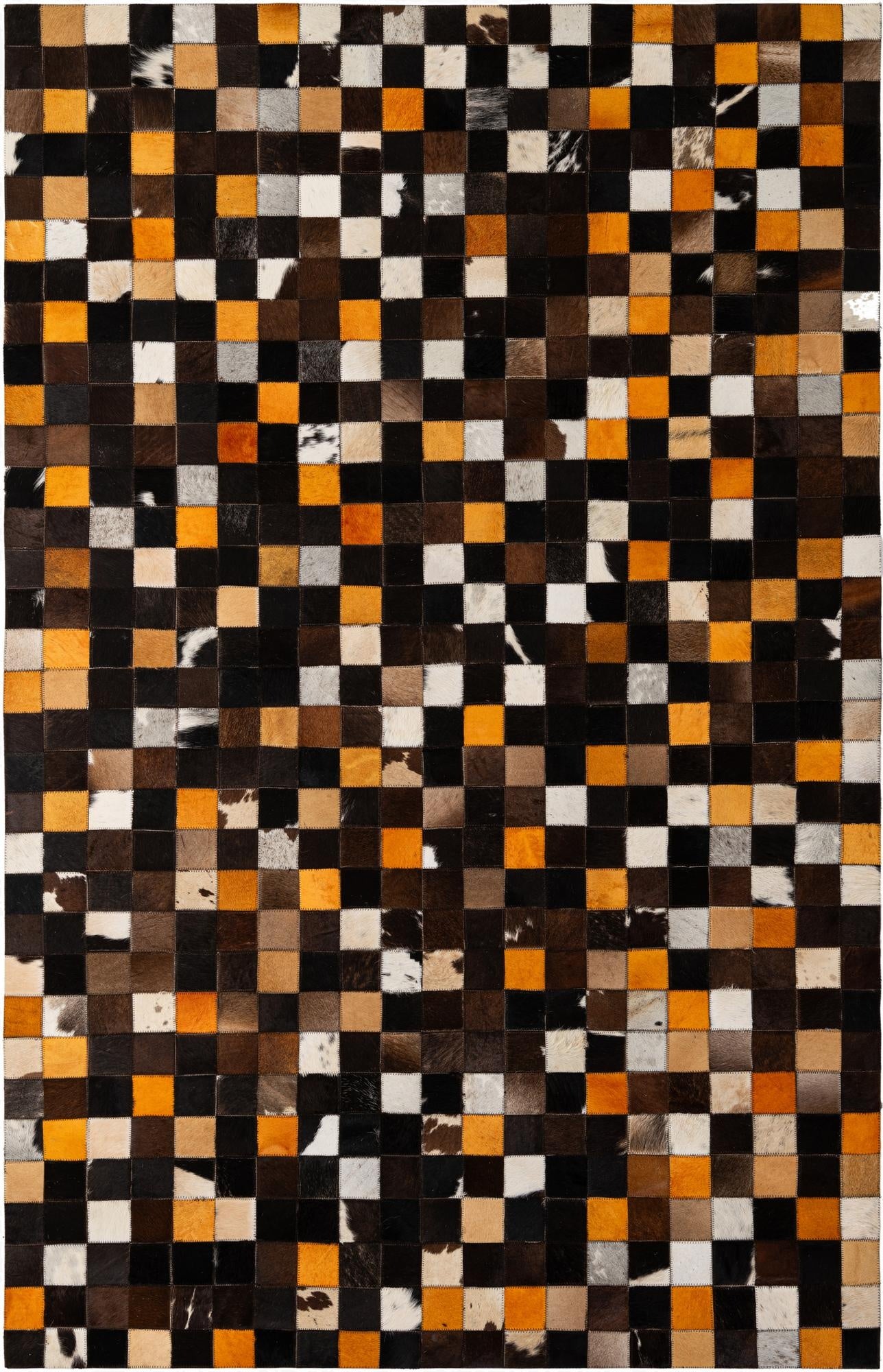 5' 2 x 7' 11 Cowhide - Patchwork Rug