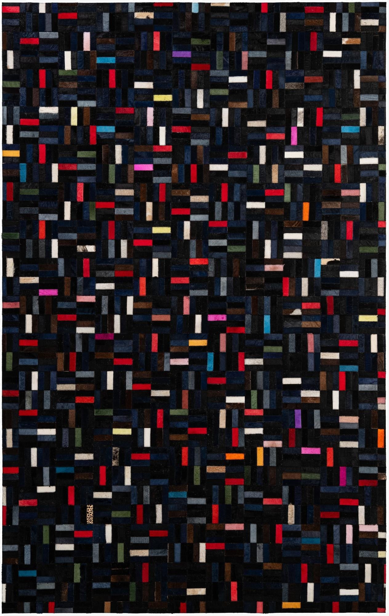 5' 1 x 8' Cowhide - Patchwork Rug