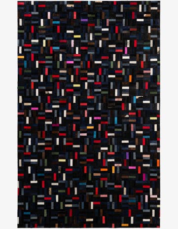 5' 1 x 8' Cowhide - Patchwork Rug