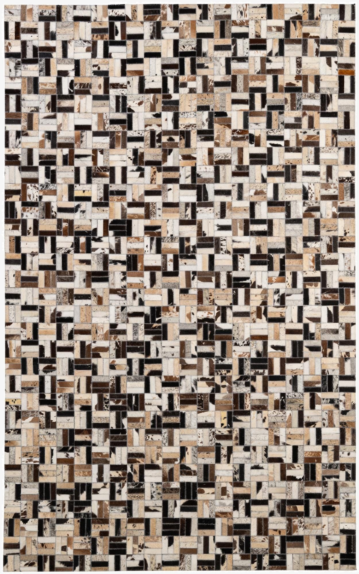 5' x 7' 11 Cowhide - Patchwork Rug