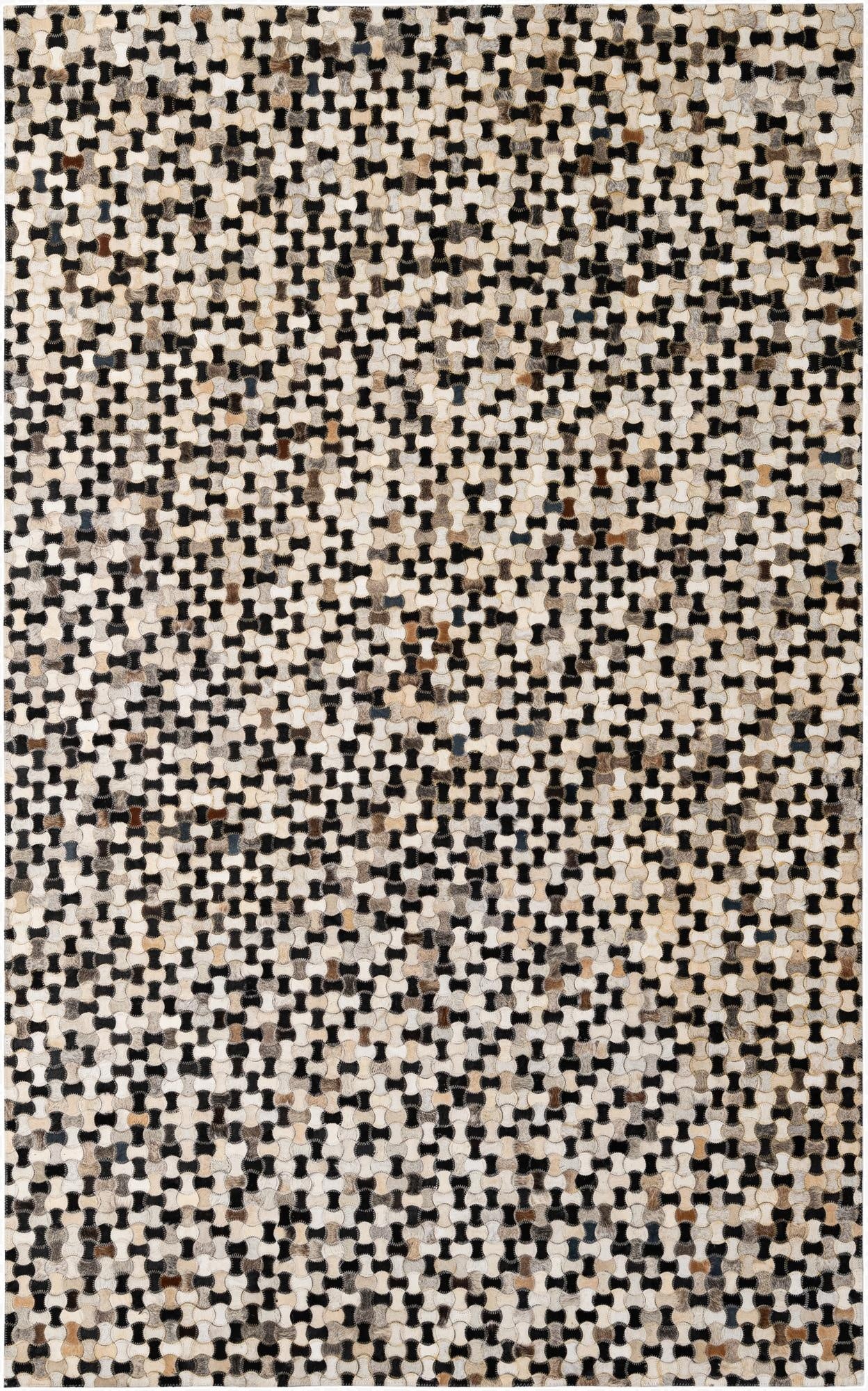 5' 1 x 8' Cowhide - Patchwork Rug