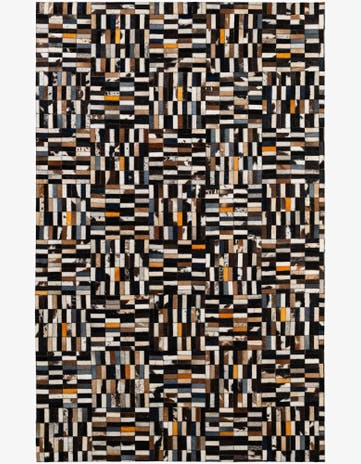 5' 1 x 8' 1 Cowhide - Patchwork Rug