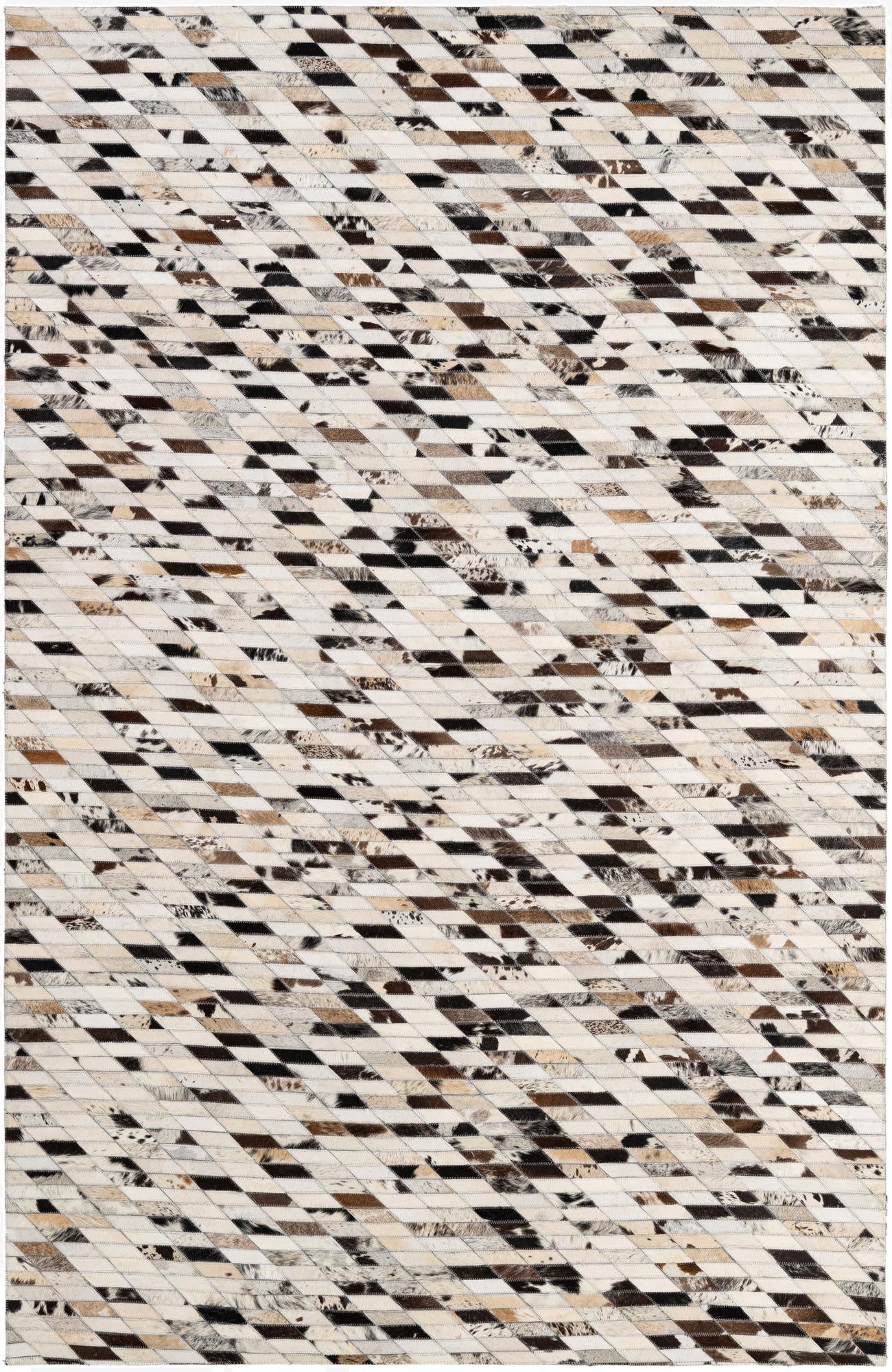 5' 1 x 7' 10 Cowhide - Patchwork Rug
